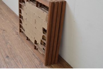 アンティーク建具　どこか懐かしい雰囲気溢れる障子窓4枚セット(引き戸、障子戸)(R-067707)