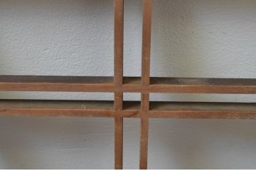アンティーク建具　和の空間づくりにおすすめの格子入り障子窓4枚セット(障子戸、格子戸、引き戸)(R-067715)