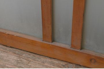 アンティーク建具　昭和レトロな雰囲気漂うガラス窓2枚セット(ガラス戸、引き戸)(R-067716)