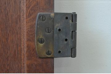 アンティーク建具　ナラ材　大正ロマンな空間を演出する両開き窓1対(2枚セット、木製扉)(R-067721)