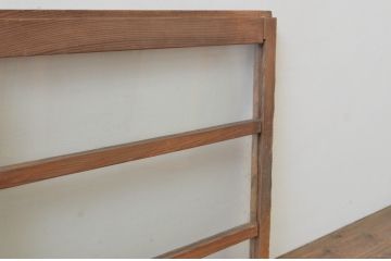 アンティーク建具　経年を感じさせる木味が魅力の小さなガラス窓4枚セット(ガラス戸、引き戸)(R-067722)
