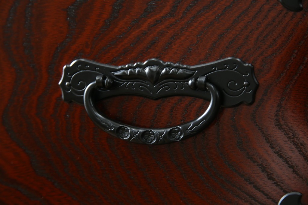 中古　美品　欅産業　漆塗り　仙台箪笥　KC-18　力強い杢目が目を引く中型車箪笥　定価約55万円　(R-067737)