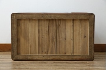 和製アンティーク　総欅(ケヤキ)材　和の趣漂う杢目の素晴らしい長火鉢　(R-067741)