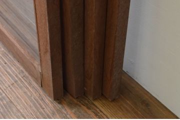 アンティーク建具　シンプルデザインの大判ガラス窓4枚セット(引き戸、ガラス戸)(R-067760)