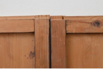 アンティーク建具　杉材　和モダンな空間作りにおすすめな板戸窓4枚セット(引き戸)(R-067763)