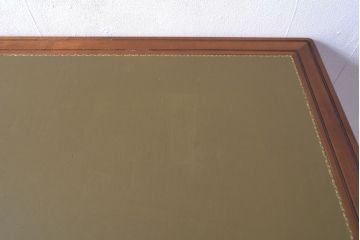 中古　イタリア高級家具　メデア(Medea)　アールヌーボー様式の優美なデザインが魅力のレザートップデスク(アールヌーヴォー、ワークデスク、机、テーブル、作業台、在宅用、在宅ワーク用)(R-067768)