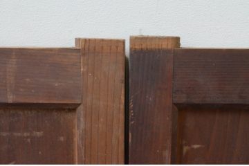 アンティーク建具　杉材　落ち着いた和の空間を演出する板戸窓2枚セット(引き戸)(R-067777)