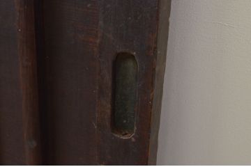 アンティーク建具　杉材　和モダンな空間作りにおすすめな縦桟の板戸窓2枚セット(引き戸、格子戸)(R-067778)