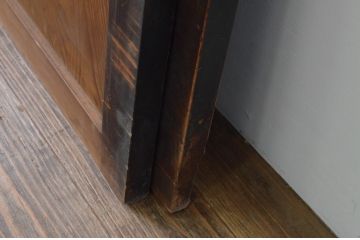 アンティーク建具　杉材　和モダンな空間作りにおすすめな板戸窓2枚セット(引き戸)(R-067779)