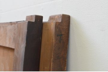 アンティーク建具　杉材　落ち着いた和の空間を演出する板戸2枚セット(引き戸)(R-067780)