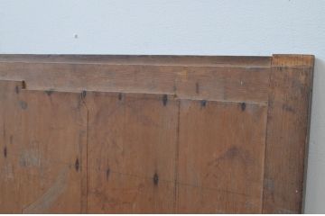 アンティーク建具　杉材　和モダンな空間作りにおすすめな横桟の板戸窓2枚セット(引き戸)(R-067785)