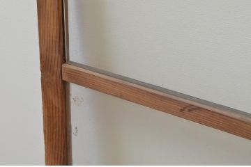 アンティーク建具　杉材　インテリアに合わせやすいシンプルなガラス窓2枚セット(引き戸、ガラス戸)(R-067789)