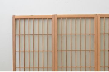 アンティーク建具　片面ガラス　和の雰囲気漂う組子入り書院戸4枚セット(引き戸、ガラス戸、窓)(R-067792)