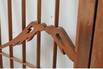 アンティーク建具　山と海どちらの風情も味わえる書院戸2枚セット(窓、書院戸、引き戸)(R-067795)