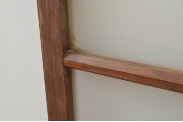 アンティーク建具　レトロな空間作りにおすすめなガラス窓2枚セット(引き戸、ガラス戸)(R-067801)