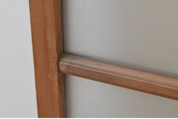アンティーク建具　インテリアに合わせやすいシンプルなガラス窓2枚セット(引き戸、ガラス戸)(R-067802)