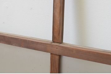 アンティーク建具　インテリアに合わせやすいシンプルなガラス窓2枚セット(引き戸、ガラス戸)(R-067804)