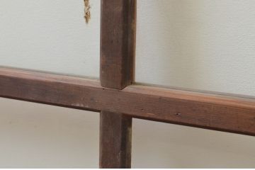 アンティーク建具　インテリアに合わせやすいシンプルなガラス窓2枚セット(引き戸、ガラス戸)(R-067805)