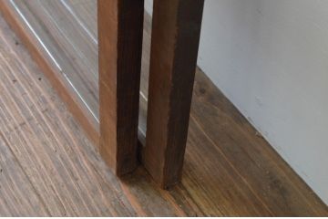 アンティーク建具　インテリアに合わせやすいシンプルなガラス窓2枚セット(引き戸、ガラス戸)(R-067805)
