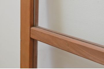 アンティーク建具　シンプルなデザインで合わせやすいガラス窓2枚セット(ガラス戸、引き戸)(R-067806)