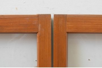 アンティーク建具　レトロな空間づくりにおすすめの大判ガラス窓2枚セット(ガラス戸、引き戸)(R-067807)