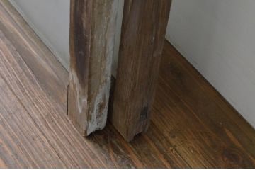 アンティーク建具　ペイント仕上げ限定　大正ロマンの雰囲気漂うガラス窓2枚セット(ガラス戸、引き戸)(R-067808)