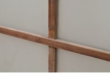 アンティーク建具　趣ある木味が魅力のガラス窓2枚セット(ガラス戸、引き戸)(R-067811)