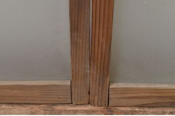アンティーク建具　趣ある木味が魅力のガラス窓2枚セット(ガラス戸、引き戸)(R-067811)