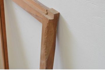 アンティーク建具　銀モールガラス　温かみのある雰囲気が魅力のガラス窓4枚セット(ガラス戸、引き戸)(R-067812)