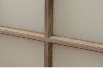 アンティーク建具　レトロな雰囲気が溢れるダイヤガラス窓2枚セット(ガラス戸、引き戸)(R-067821)