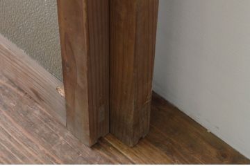 アンティーク建具　レトロな雰囲気が溢れるダイヤガラス窓2枚セット(ガラス戸、引き戸)(R-067821)