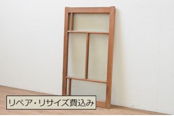 アンティーク建具　大正ロマンの雰囲気溢れるガラス窓1枚(ガラス戸、引き戸)(R-067822)