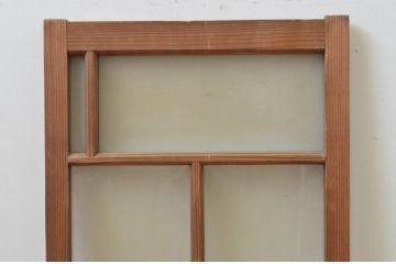 アンティーク建具　大正ロマンの雰囲気溢れるガラス窓1枚(ガラス戸、引き戸)(R-067822)
