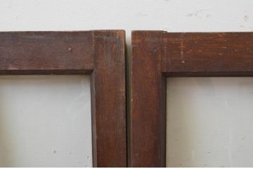 アンティーク建具　大正ロマンの空間を演出するガラス窓2枚セット(ガラス戸、引き戸)(R-067824)