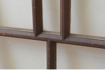 アンティーク建具　大正ロマンの空間を演出するガラス窓2枚セット(ガラス戸、引き戸)(R-067824)