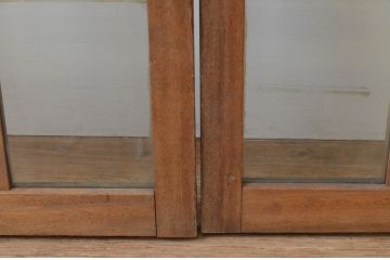 アンティーク建具　大正ロマンの空間を演出するガラス窓2枚セット(ガラス戸、引き戸)(R-067824)