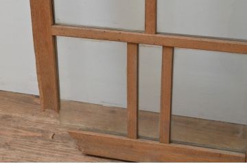 アンティーク建具　大正ロマンの空間を演出するガラス窓2枚セット(ガラス戸、引き戸)(R-067824)