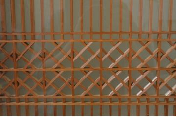 アンティーク建具　両面ガラス　和モダンな雰囲気づくりにおすすめの書院戸2枚セット(組子、引き戸、ガラス戸)(R-067825)