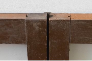 アンティーク建具　ダイヤガラス入り　大正ロマンの雰囲気溢れる両開きガラス窓1対(2枚セット、ガラス戸、引き戸)(R-067826)