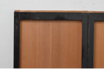 アンティーク建具　杉材　美しい柾目が魅力の板戸窓2枚セット(引き戸)(R-067830)