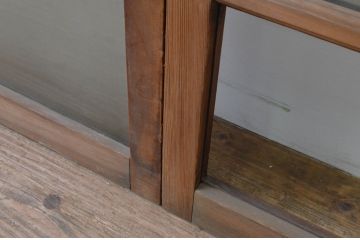 アンティーク建具　レトロな雰囲気が魅力のガラス窓2枚セット(ガラス戸、引き戸)(R-067832)