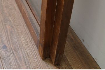 アンティーク建具　レトロな雰囲気が魅力のガラス窓2枚セット(ガラス戸、引き戸)(R-067832)