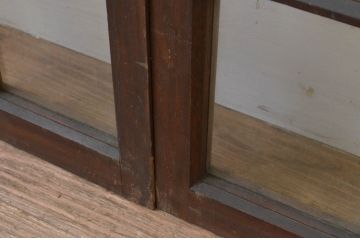 アンティーク建具　大正ロマンな雰囲気づくりにおすすめのガラス窓2枚セット(ガラス戸、引き戸)(R-067833)