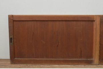 アンティーク建具　杉材　時代の流れを感じられる板戸窓2枚セット(引き戸)(R-067836)