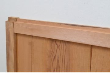アンティーク建具　杉材　時代の流れを感じられる板戸窓2枚セット(引き戸)(R-067836)
