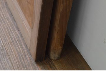 アンティーク建具　杉材　経年を感じさせる木味が魅力的な板戸窓2枚セット(引き戸)(R-067839)です。
