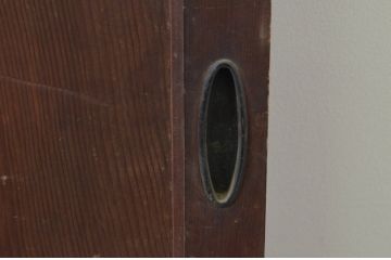 アンティーク建具　落ち着いた木色が味わい深い板戸窓2枚セット(引き戸)(R-067840)