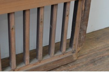 アンティーク建具　和モダンの空間を演出する縦桟板戸窓2枚セット(格子戸、引き戸)(R-067841)