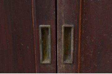 アンティーク建具　杉材　落ち着いた和の空間を演出する板戸窓4枚セット(引き戸)(R-067843)