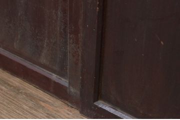 アンティーク建具　杉材　落ち着いた和の空間を演出する板戸窓4枚セット(引き戸)(R-067843)